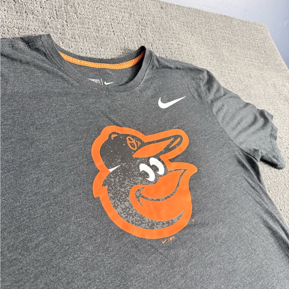 Nike Gray Tee with Orange Baltimore Orioles Graphic